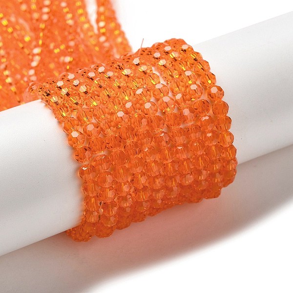 PandaHall Transparent Glass Beads Strands, Faceted(32 Facets), Round, Dark Orange, 4mm, Hole: 0.7mm, about 87~93pcs/strand, 32~33cm Glass...
PandaHall Transparent Glass Beads Strands, Faceted(32 Facets), Round, Dark Orange, 4mm, Hole: 0.7mm, about 87~93pcs/strand, 32~33cm Glass...