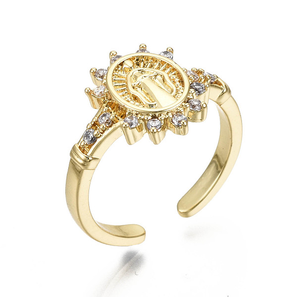 PandaHall Brass Micro Pave Clear Cubic Zirconia Cuff Rings, Open Rings, Nickel Free, Oval with Human, Real 16K Gold Plated, Inner Diameter...
PandaHall Brass Micro Pave Clear Cubic Zirconia Cuff Rings, Open Rings, Nickel Free, Oval with Human, Real 16K Gold Plated, Inner Diameter...