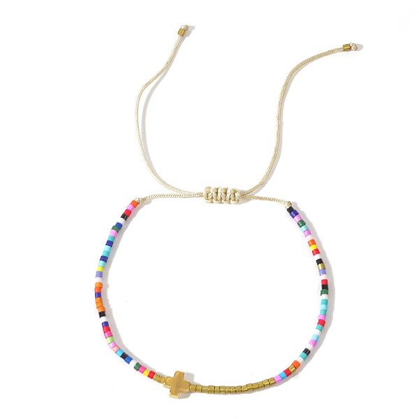PandaHall Simple European Style Glass Seed Bead & Cross Braided Bead Bracelets for Women Glass Cross
PandaHall Simple European Style Glass Seed Bead & Cross Braided Bead Bracelets for Women Glass Cross