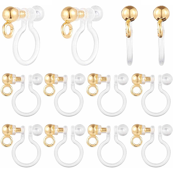 PandaHall SUNNYCLUE 40Pcs 304 Stainless Steel Clip-on Earring Component, with Plastic and Loops, Golden, 11x11x3mm, Hole: 1.6mm 304..., Clear
PandaHall SUNNYCLUE 40Pcs 304 Stainless Steel Clip-on Earring Component, with Plastic and Loops, Golden, 11x11x3mm, Hole: 1.6mm 304..., Clear