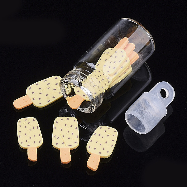 PandaHall Handmade Polymer Clay Nail Art Decoration Accessories, with Glass Wishing Bottle and CCB Plastic Bottle Stopper, Ice Candy, Gold...
PandaHall Handmade Polymer Clay Nail Art Decoration Accessories, with Glass Wishing Bottle and CCB Plastic Bottle Stopper, Ice Candy, Gold...