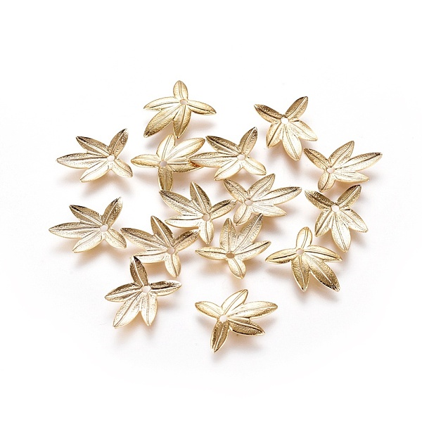PandaHall Brass Spacer Beads, 5-Petal, Leaf, Real 18K Gold Plated, 14.5x11x1.5mm, Hole: 1.5mm Brass
PandaHall Brass Spacer Beads, 5-Petal, Leaf, Real 18K Gold Plated, 14.5x11x1.5mm, Hole: 1.5mm Brass