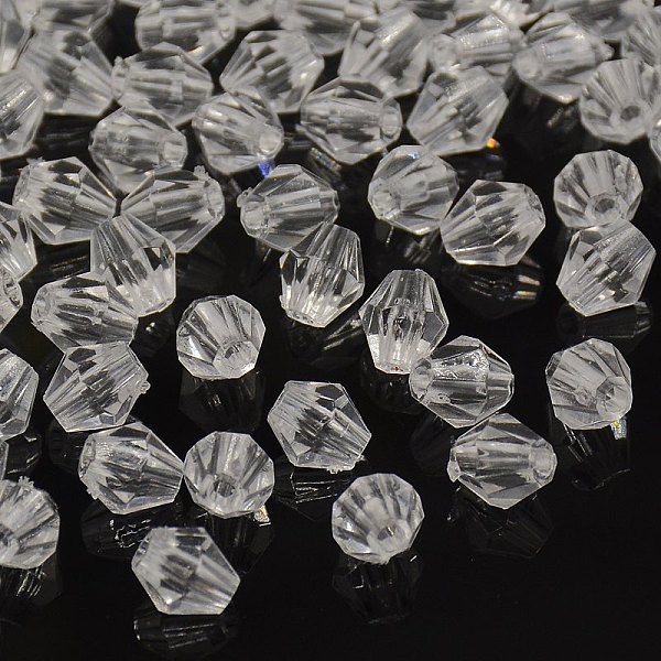PandaHall Faceted Bicone Transparent Acrylic Beads, Dyed, Clear, 6mm, Hole: 1mm, about 5800pcs/500g Acrylic Bicone Clear
PandaHall Faceted Bicone Transparent Acrylic Beads, Dyed, Clear, 6mm, Hole: 1mm, about 5800pcs/500g Acrylic Bicone Clear