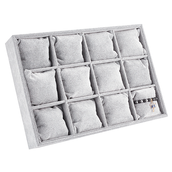 PandaHall Watch Tray Organizer, 12 Grid Watch Organizer Velvet Bracelet Display Showcase Bangle Watch Display Holder Adjustable Pillow for..., Gray
PandaHall Watch Tray Organizer, 12 Grid Watch Organizer Velvet Bracelet Display Showcase Bangle Watch Display Holder Adjustable Pillow for..., Gray