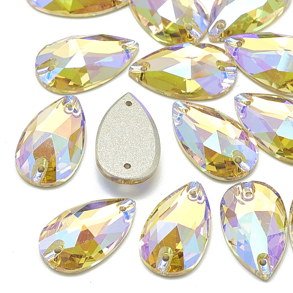 PandaHall Sew on Rhinestone, K9 Glass Rhinestone, Two Holes, Garments Accessories, Random Color Back Plated, Faceted, teardrop, Paradise..., Green
PandaHall Sew on Rhinestone, K9 Glass Rhinestone, Two Holes, Garments Accessories, Random Color Back Plated, Faceted, teardrop, Paradise..., Green