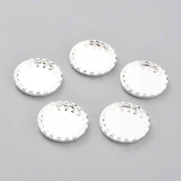 PandaHall 304 Stainless Steel Cabochon Settings, Lace Edge Bezel Cups, Flat Round, Silver, 17x2mm Tray: 14mm 304 Stainless Steel Flat Round
PandaHall 304 Stainless Steel Cabochon Settings, Lace Edge Bezel Cups, Flat Round, Silver, 17x2mm Tray: 14mm 304 Stainless Steel Flat Round