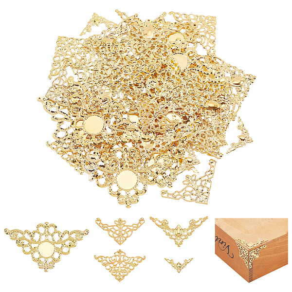 PandaHall DIY Making Findings Kits, Including Iron Triangle Filigree Joiners Link & Cabochons Setting, Golden, Links: 16~49x31~76x0.5~1mm...
PandaHall DIY Making Findings Kits, Including Iron Triangle Filigree Joiners Link & Cabochons Setting, Golden, Links: 16~49x31~76x0.5~1mm...