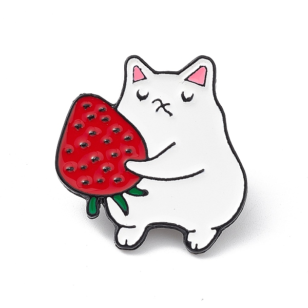 PandaHall Cute Cat Enamel Pin, Electrophoresis Black Alloy Animal Brooch for Backpack Clothes, Strawberry Pattern, 27x26.5x1.5mm: 1mm..., White
PandaHall Cute Cat Enamel Pin, Electrophoresis Black Alloy Animal Brooch for Backpack Clothes, Strawberry Pattern, 27x26.5x1.5mm: 1mm..., White