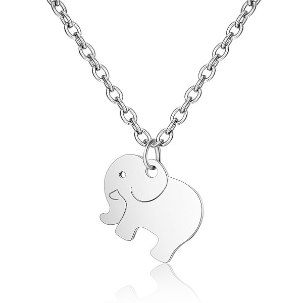 PandaHall 201 Stainless Steel Pendants Necklaces, Elephant, Stainless Steel Color, 16.3 inch(40cm)x1mm 201 Stainless Steel
PandaHall 201 Stainless Steel Pendants Necklaces, Elephant, Stainless Steel Color, 16.3 inch(40cm)x1mm 201 Stainless Steel