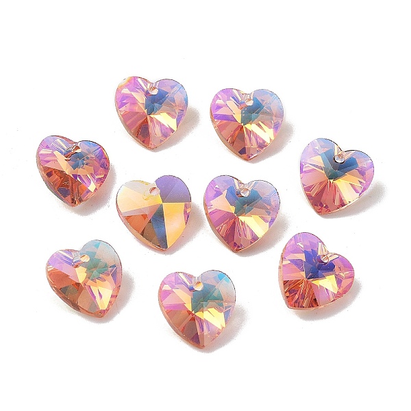 PandaHall Electroplate Glass Charms, AB Color Plated, Faceted Heart, Violet, 14x14x7mm, Hole: 1.6mm Glass Heart Purple
PandaHall Electroplate Glass Charms, AB Color Plated, Faceted Heart, Violet, 14x14x7mm, Hole: 1.6mm Glass Heart Purple