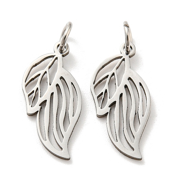 PandaHall 304 Stainless Steel Pendants, with Jump Ring, Laser Cut, Leaf Charm, Stainless Steel Color, 19x18.5x1mm 304 Stainless Steel Leaf
PandaHall 304 Stainless Steel Pendants, with Jump Ring, Laser Cut, Leaf Charm, Stainless Steel Color, 19x18.5x1mm 304 Stainless Steel Leaf