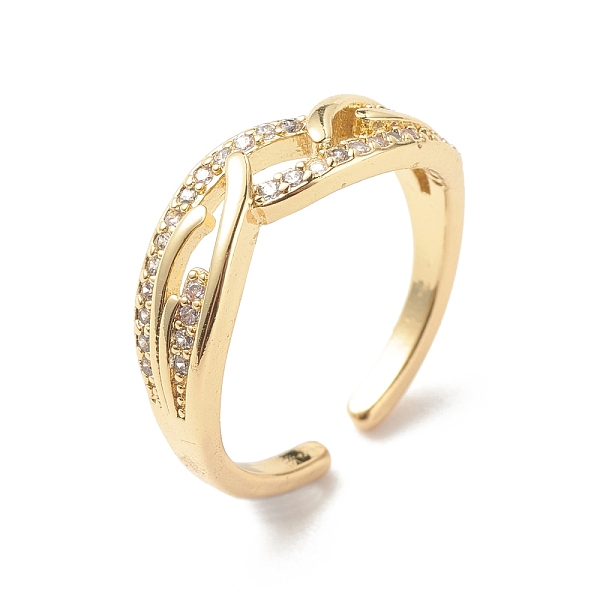 PandaHall Clear Cubic Zirconia Wave Open Cuff Ring, Brass Jewelry for Women, Cadmium Free & Lead Free, Real 18K Gold Plated, US Size 6...
PandaHall Clear Cubic Zirconia Wave Open Cuff Ring, Brass Jewelry for Women, Cadmium Free & Lead Free, Real 18K Gold Plated, US Size 6...