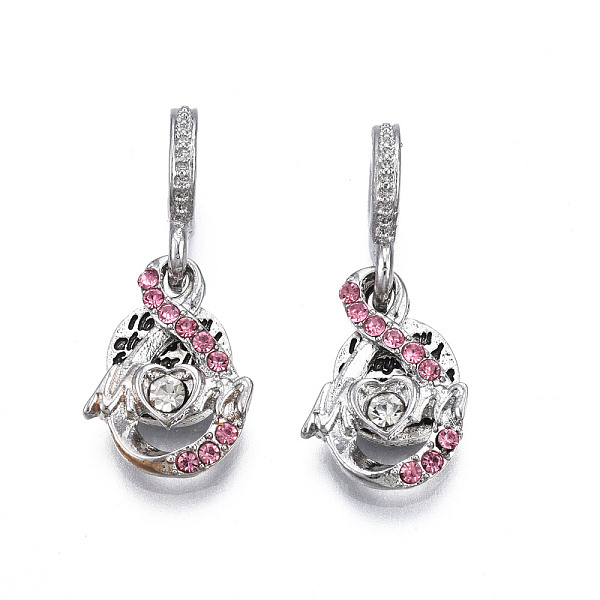 PandaHall Rack Plating Alloy European Dangle Charms, with Rhinestone, Large Hole Beads, Cadmium Free & Lead Free, Antique Silver, Teardrop &..., Pink
PandaHall Rack Plating Alloy European Dangle Charms, with Rhinestone, Large Hole Beads, Cadmium Free & Lead Free, Antique Silver, Teardrop &..., Pink