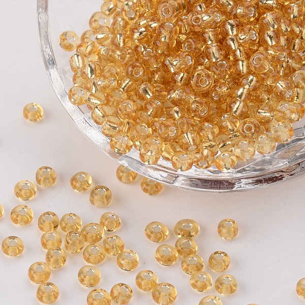 PandaHall 6/0 Glass Seed Beads, Silver Lined Round Hole, Round, Pale Goldenrod, 4mm, Hole: 1.5mm, about 6639 pcs/pound Glass Yellow
PandaHall 6/0 Glass Seed Beads, Silver Lined Round Hole, Round, Pale Goldenrod, 4mm, Hole: 1.5mm, about 6639 pcs/pound Glass Yellow