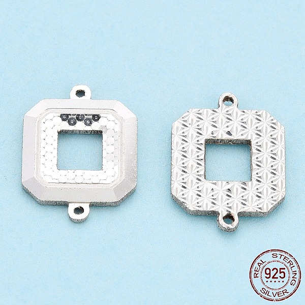 PandaHall 925 Sterling Silver Connector Charms, Square Links, Silver, 13.5x10x1.5mm, Hole: 0.7mm Sterling Silver Square
PandaHall 925 Sterling Silver Connector Charms, Square Links, Silver, 13.5x10x1.5mm, Hole: 0.7mm Sterling Silver Square