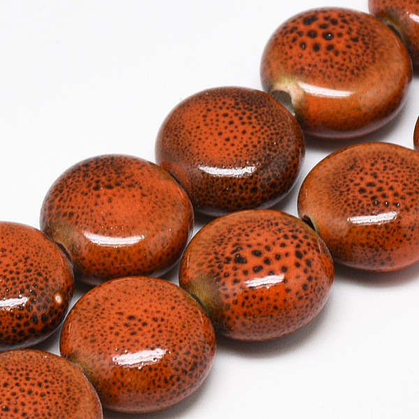 PandaHall Handmade Porcelain Beads, Fancy Antique Glazed Porcelain, Flat Round, Chocolate, 14~14.5x6.5~7mm, Hole: 2.5mm Porcelain Flat Round..., Brown
PandaHall Handmade Porcelain Beads, Fancy Antique Glazed Porcelain, Flat Round, Chocolate, 14~14.5x6.5~7mm, Hole: 2.5mm Porcelain Flat Round..., Brown