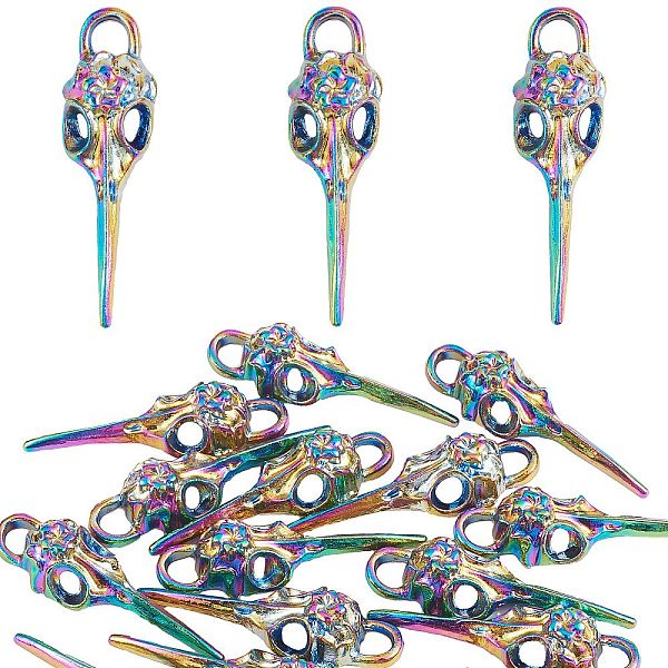 PandaHall 20Pcs Alloy Pendants, Cadmium Free & Nickel Free & Lead Free, Bird Skull Shape, Rainbow Color, 39.5x12x9.5mm, Hole: 4.5x4mm Alloy...
PandaHall 20Pcs Alloy Pendants, Cadmium Free & Nickel Free & Lead Free, Bird Skull Shape, Rainbow Color, 39.5x12x9.5mm, Hole: 4.5x4mm Alloy...