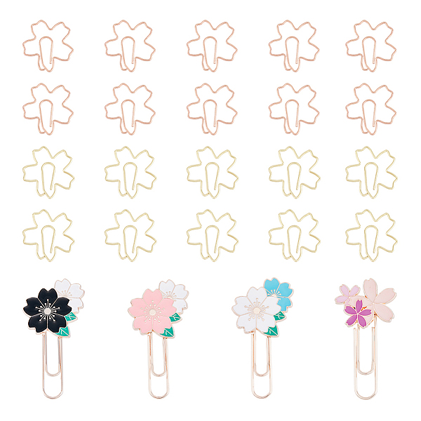 PandaHall SUPERFINDINGS 4Pcs Sakura Alloy Enamel & Iron Paper Clips, with 24Pcs Sakura Iron Paper Clips, Cute Cherry Blossom Paper Clips..., Multicolor
PandaHall SUPERFINDINGS 4Pcs Sakura Alloy Enamel & Iron Paper Clips, with 24Pcs Sakura Iron Paper Clips, Cute Cherry Blossom Paper Clips..., Multicolor