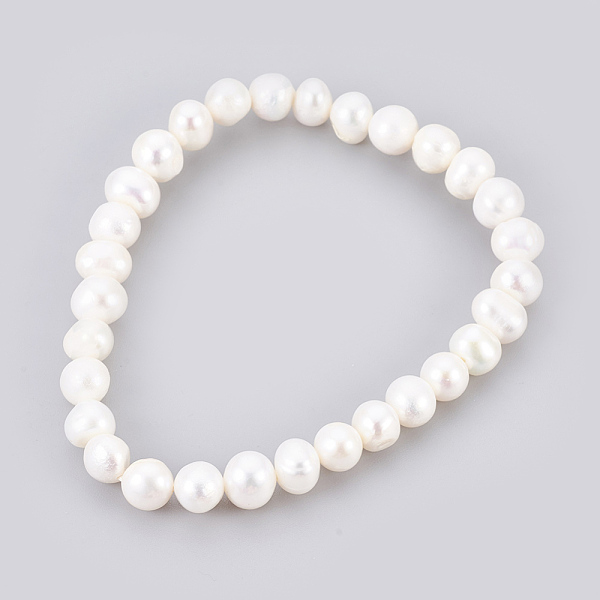 PandaHall Grade A Pearl Stretch Bracelets, Polished, Potato, White, 2-1/8 inch(5.5cm) Pearl White
PandaHall Grade A Pearl Stretch Bracelets, Polished, Potato, White, 2-1/8 inch(5.5cm) Pearl White