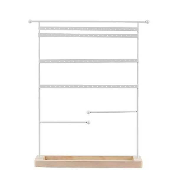 PandaHall Iron Jewelry Display Stand with Wood Tray, Desktop Jewelry Organizer Holder for Earring Rings Bracelets Storage, White...
PandaHall Iron Jewelry Display Stand with Wood Tray, Desktop Jewelry Organizer Holder for Earring Rings Bracelets Storage, White...