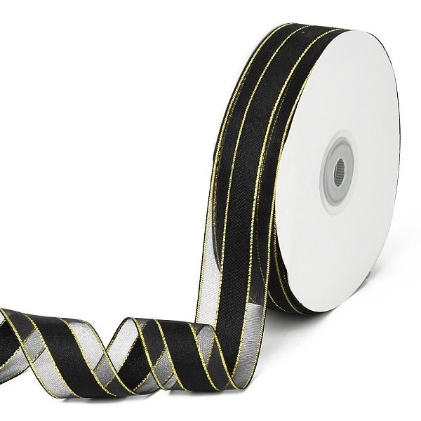 PandaHall Solid Color Organza Ribbons, Golden Wired Edge Ribbon, for Party Decoration, Gift Packing, Black, 1"(25mm), about 50yard/roll...
PandaHall Solid Color Organza Ribbons, Golden Wired Edge Ribbon, for Party Decoration, Gift Packing, Black, 1"(25mm), about 50yard/roll...