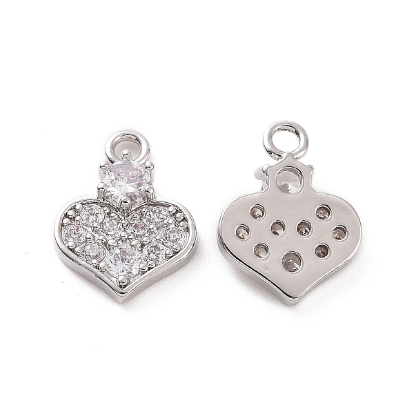 PandaHall Brass Micro Pave Cubic Zirconia Charms, Heart Charm, Platinum, 12x9x2.7mm, Hole: 1.6mm Brass+Cubic Zirconia Heart Clear
PandaHall Brass Micro Pave Cubic Zirconia Charms, Heart Charm, Platinum, 12x9x2.7mm, Hole: 1.6mm Brass+Cubic Zirconia Heart Clear