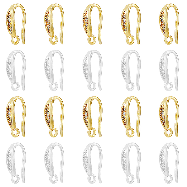 PandaHall HOBBIESAY 20Pcs 2 Colors Brass Micro Pave Clear Cubic Zirconia Earring Hooks, with Horizontal Loops, Cadmium Free & Lead Free...
PandaHall HOBBIESAY 20Pcs 2 Colors Brass Micro Pave Clear Cubic Zirconia Earring Hooks, with Horizontal Loops, Cadmium Free & Lead Free...