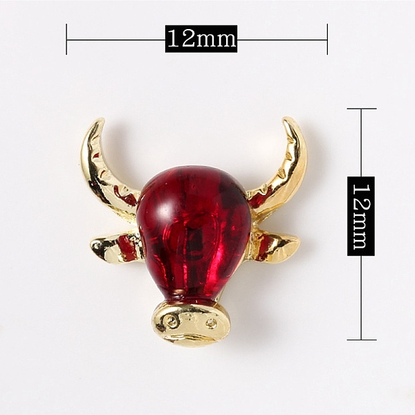 PandaHall Glass Cabochons, Nail Art Decoration Accessories, with Light Gold Plated Alloy Findings, Cow, Dark Red, 12.5x12.5x5mm Alloy Other...
PandaHall Glass Cabochons, Nail Art Decoration Accessories, with Light Gold Plated Alloy Findings, Cow, Dark Red, 12.5x12.5x5mm Alloy Other...