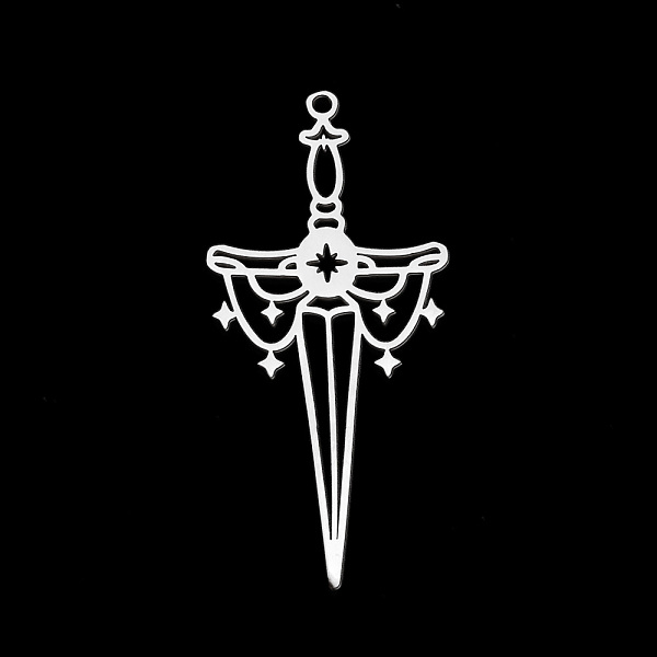 PandaHall 304 Stainless Steel Pendants, Laser Cut, Sword, Stainless Steel Color, 45x21x1mm, Hole: 1.5mm 304 Stainless Steel Others
PandaHall 304 Stainless Steel Pendants, Laser Cut, Sword, Stainless Steel Color, 45x21x1mm, Hole: 1.5mm 304 Stainless Steel Others