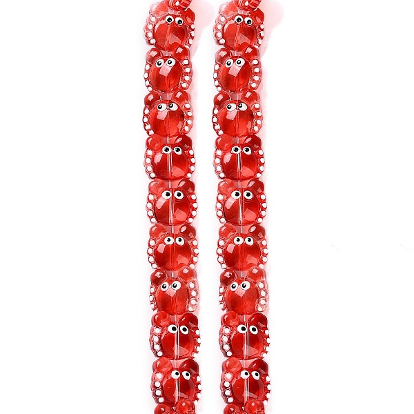 PandaHall Handmade Lampwork Beads Strands, with Enamel, Crab, Red, 12~13x13~14x6~7mm, Hole: 1mm, about 30pcs/strand, 13.39 inch(34cm)...
PandaHall Handmade Lampwork Beads Strands, with Enamel, Crab, Red, 12~13x13~14x6~7mm, Hole: 1mm, about 30pcs/strand, 13.39 inch(34cm)...
