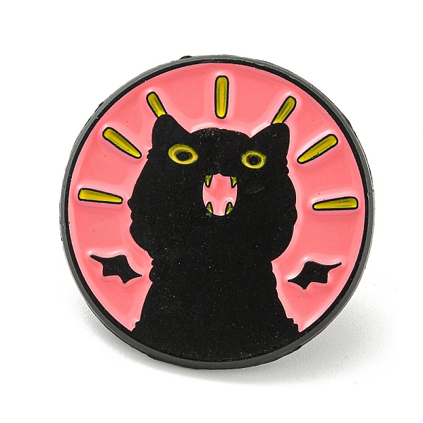 PandaHall Cartoon Cat Enamel Pins, Black Alloy Badge for Women, Round, 24.3x1.4mm Alloy+Enamel Round
PandaHall Cartoon Cat Enamel Pins, Black Alloy Badge for Women, Round, 24.3x1.4mm Alloy+Enamel Round