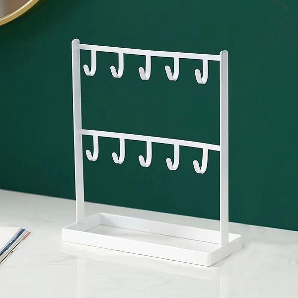 PandaHall Iron Jewelry Display Rack, with Jewelry Tray, For Hanging Necklaces Earrings Bracelets, White, 7.5x20x24cm Iron White
PandaHall Iron Jewelry Display Rack, with Jewelry Tray, For Hanging Necklaces Earrings Bracelets, White, 7.5x20x24cm Iron White