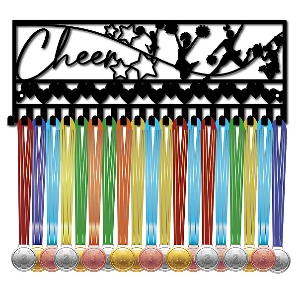PandaHall Iron Medal Holder Frame, 20 Hooks Medals Display Hanger Rack, with Screws, Black, Cheerleader, Human, 150x400mm, Hole: 5mm Iron...
PandaHall Iron Medal Holder Frame, 20 Hooks Medals Display Hanger Rack, with Screws, Black, Cheerleader, Human, 150x400mm, Hole: 5mm Iron...