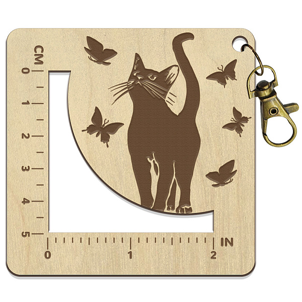 PandaHall Wooden Square Frame Crochet Ruler, Knitting Needle Gauge, Cat Shape, 7.6x7.6x0.5cm, Hole: 5mm Wood Cat Shape
PandaHall Wooden Square Frame Crochet Ruler, Knitting Needle Gauge, Cat Shape, 7.6x7.6x0.5cm, Hole: 5mm Wood Cat Shape