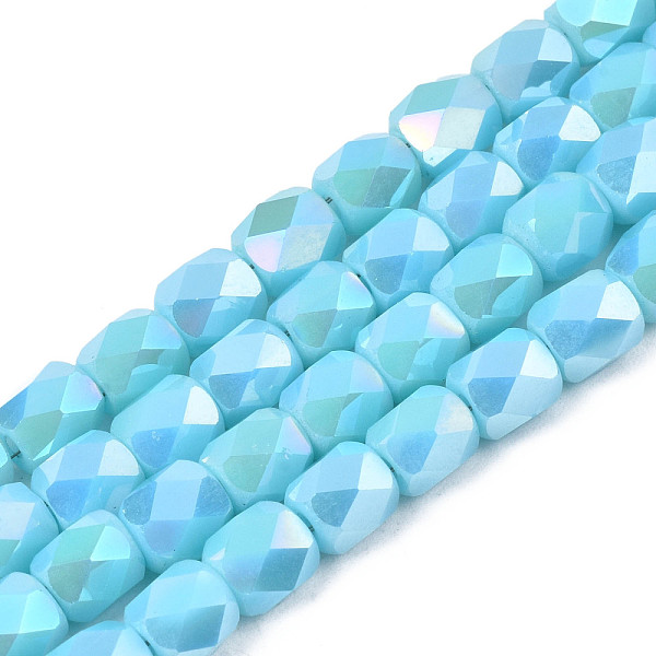 PandaHall Electroplate Glass Beads Strands, AB Color Plated, Faceted, Column, Sky Blue, 5.5x5mm, Hole: 1.2mm, about 99pcs/strand, 21.85 inch...
PandaHall Electroplate Glass Beads Strands, AB Color Plated, Faceted, Column, Sky Blue, 5.5x5mm, Hole: 1.2mm, about 99pcs/strand, 21.85 inch...