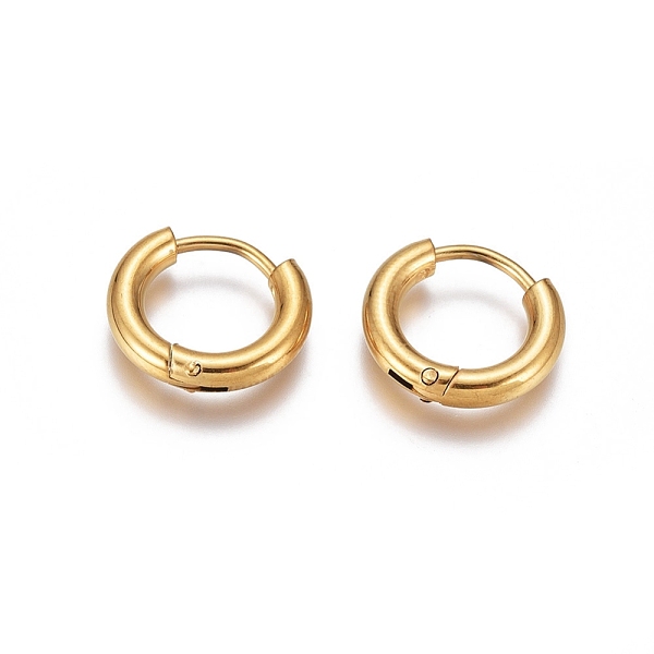 PandaHall Ion Plating(IP) 304 Stainless Steel Huggie Hoop Earrings, with 316 Surgical Stainless Steel Pin, Ring, Golden, 13x2.5mm, 10 Gauge...
PandaHall Ion Plating(IP) 304 Stainless Steel Huggie Hoop Earrings, with 316 Surgical Stainless Steel Pin, Ring, Golden, 13x2.5mm, 10 Gauge...