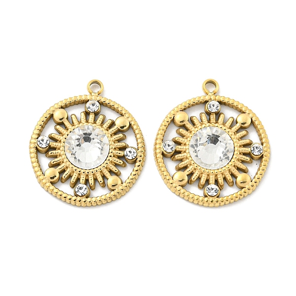 PandaHall 304 Stainless Steel Pendants, with Crystal Rhinestone, Flat Round Charms, Real 18K Gold Plated, 19x16.5x4mm, Hole: 1.5mm Stainless..., Clear
PandaHall 304 Stainless Steel Pendants, with Crystal Rhinestone, Flat Round Charms, Real 18K Gold Plated, 19x16.5x4mm, Hole: 1.5mm Stainless..., Clear