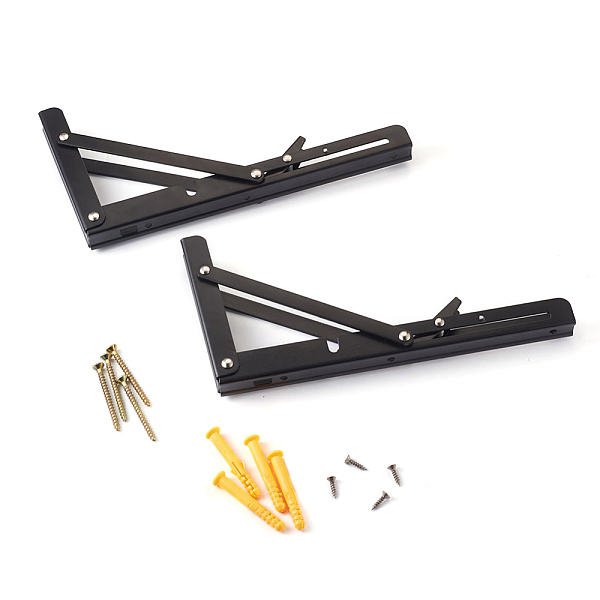 PandaHall Iron Folding Shelf Brackets, with Plastic Plus & Iron Screws, Black, 1.6~25x0.65~3.7x0.65~2.3cm, 20pcs/set Iron Black
PandaHall Iron Folding Shelf Brackets, with Plastic Plus & Iron Screws, Black, 1.6~25x0.65~3.7x0.65~2.3cm, 20pcs/set Iron Black