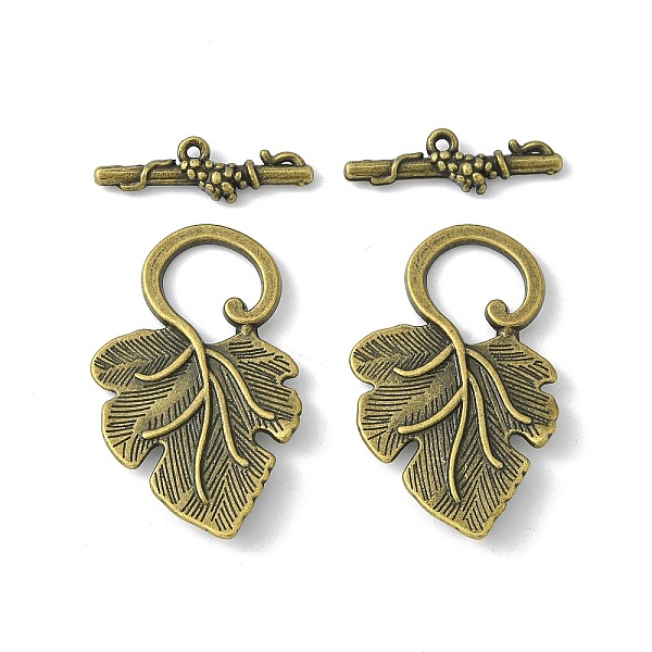 PandaHall Alloy Toggle Clasps, Cadmium Free & Nickel Free & Lead Free, Leaf, Antique Bronze, Toggle: 36x22x4.5mm, Hole: 1.5mm, Bar...
PandaHall Alloy Toggle Clasps, Cadmium Free & Nickel Free & Lead Free, Leaf, Antique Bronze, Toggle: 36x22x4.5mm, Hole: 1.5mm, Bar...
