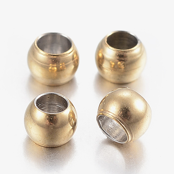 PandaHall 304 Stainless Steel Beads Spacers, Rondelle, Golden, 3x2mm, Hole: 1.5mm 304 Stainless Steel Rondelle
PandaHall 304 Stainless Steel Beads Spacers, Rondelle, Golden, 3x2mm, Hole: 1.5mm 304 Stainless Steel Rondelle