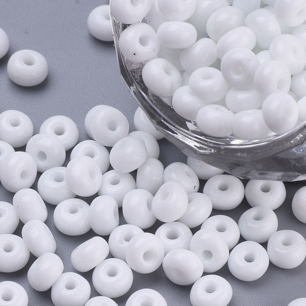 PandaHall Baking Paint Glass Seed Beads, Round, White, 4~4.5x3mm, Hole: 1~1.2mm, about 4500pcs/bag, about 450g/bag Glass White
PandaHall Baking Paint Glass Seed Beads, Round, White, 4~4.5x3mm, Hole: 1~1.2mm, about 4500pcs/bag, about 450g/bag Glass White