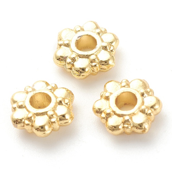PandaHall Rack Plating Alloy Spacer Beads, Lead Free & Cadmium Free, Long-Lasting Plated, Flower, Real 18K Gold Plated, 7.5x8x2.5mm, Hole...
PandaHall Rack Plating Alloy Spacer Beads, Lead Free & Cadmium Free, Long-Lasting Plated, Flower, Real 18K Gold Plated, 7.5x8x2.5mm, Hole...