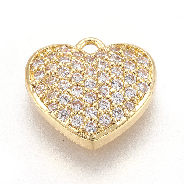 PandaHall Brass Micro Pave Cubic Zirconia Charms, Heart, Clear, Golden, 11.5x12x3mm, Hole: 1.2mm Brass+Cubic Zirconia Heart Clear
PandaHall Brass Micro Pave Cubic Zirconia Charms, Heart, Clear, Golden, 11.5x12x3mm, Hole: 1.2mm Brass+Cubic Zirconia Heart Clear