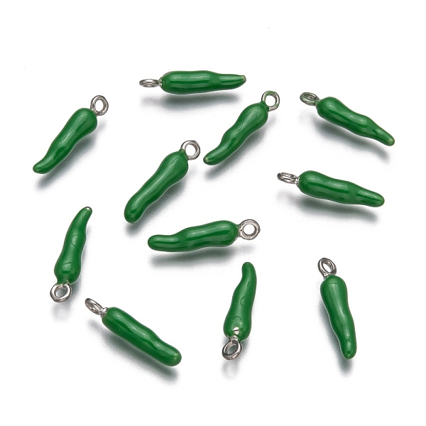 PandaHall Brass Enamel Pendants, Horn of Plenty, Italian Horn Cornicello, Platinum, Green, 20x5mm Brass+Enamel Horn Green
PandaHall Brass Enamel Pendants, Horn of Plenty, Italian Horn Cornicello, Platinum, Green, 20x5mm Brass+Enamel Horn Green