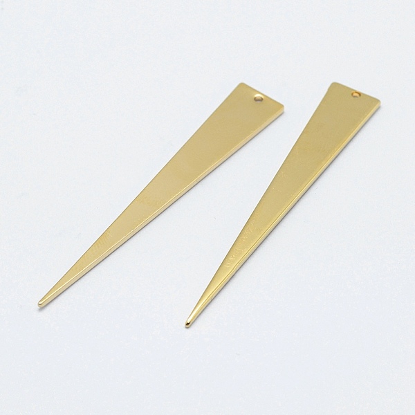 PandaHall Brass Big Pendants, Long-Lasting Plated, Lead Free & Nickel Free, Triangle, Real 18K Gold Plated, 51x8x1mm, Hole: 1mm Brass...
PandaHall Brass Big Pendants, Long-Lasting Plated, Lead Free & Nickel Free, Triangle, Real 18K Gold Plated, 51x8x1mm, Hole: 1mm Brass...