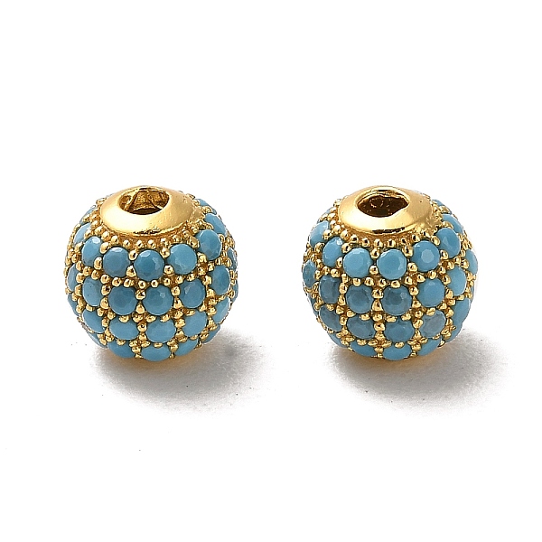 PandaHall 925 Sterling Silver Micro Pave Cubic Zirconia Beads, Round, Real 18K Gold Plated, Sky Blue, 8x7.5mm, Hole: 2.2mm Sterling...
PandaHall 925 Sterling Silver Micro Pave Cubic Zirconia Beads, Round, Real 18K Gold Plated, Sky Blue, 8x7.5mm, Hole: 2.2mm Sterling...