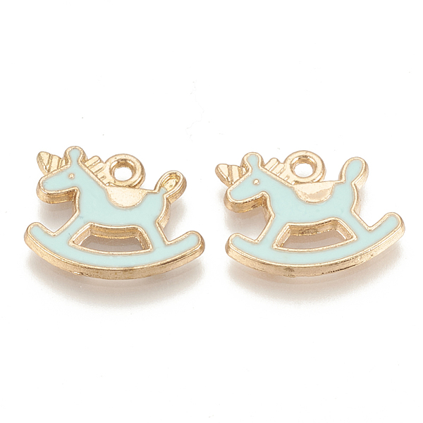 PandaHall Alloy Enamel Pendants, Cadmium Free & Lead Free, Rocking Horses, Light Gold, Pale Turquoise, 13x16x1.5mm, Hole: 1mm Alloy+Enamel..., Cyan
PandaHall Alloy Enamel Pendants, Cadmium Free & Lead Free, Rocking Horses, Light Gold, Pale Turquoise, 13x16x1.5mm, Hole: 1mm Alloy+Enamel..., Cyan