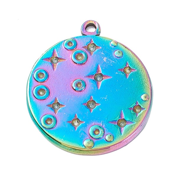 PandaHall Vacuum Plating 304 Stainless Steel Pendant Rhinestone Cabochons, Flat Round with Star, Rainbow Color, 21x18x1.5mm, Hole: 1.2mm...
PandaHall Vacuum Plating 304 Stainless Steel Pendant Rhinestone Cabochons, Flat Round with Star, Rainbow Color, 21x18x1.5mm, Hole: 1.2mm...