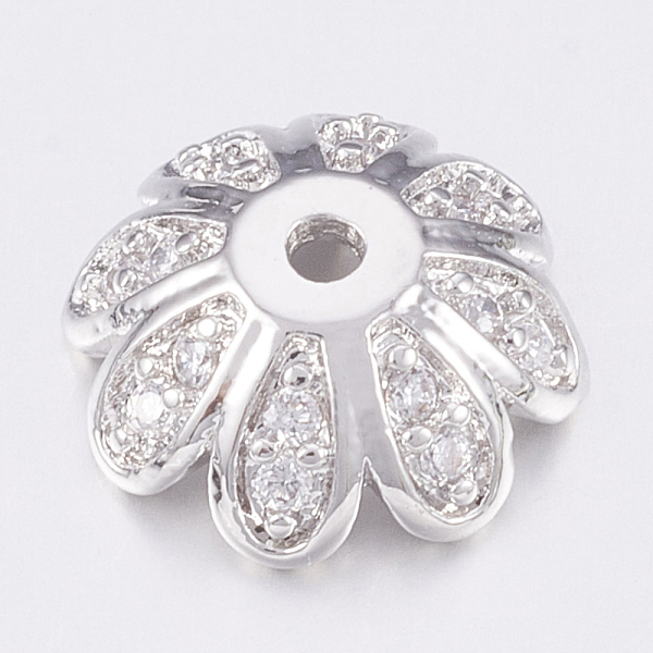 PandaHall Brass Micro Pave Cubic Zirconia Bead Caps, Clear, Platinum, 11x3.5mm, Hole: 1.2mm Brass+Cubic Zirconia Clear
PandaHall Brass Micro Pave Cubic Zirconia Bead Caps, Clear, Platinum, 11x3.5mm, Hole: 1.2mm Brass+Cubic Zirconia Clear