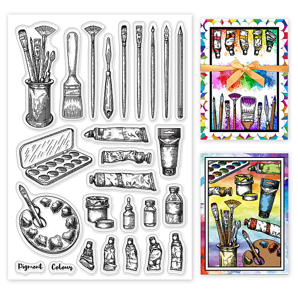 PandaHall GLOBLELAND Painting Tools Clear Stamps Paints Brushes Palettes Silicone Clear Stamp Seals for Cards Making DIY Scrapbooking Photo...
PandaHall GLOBLELAND Painting Tools Clear Stamps Paints Brushes Palettes Silicone Clear Stamp Seals for Cards Making DIY Scrapbooking Photo...